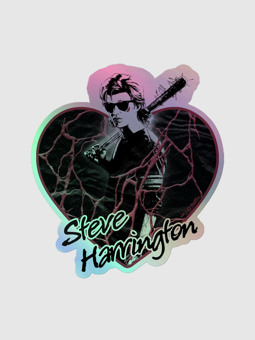 ストレンジャーシングス スティーブ auto サインstrangerthings Stranger Things Steve Holographic Sticker – Netflix Shop