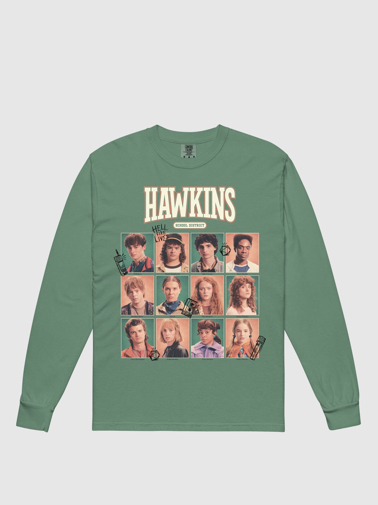 Stranger Things Long Sleeve T-Shirt Hawkins School District