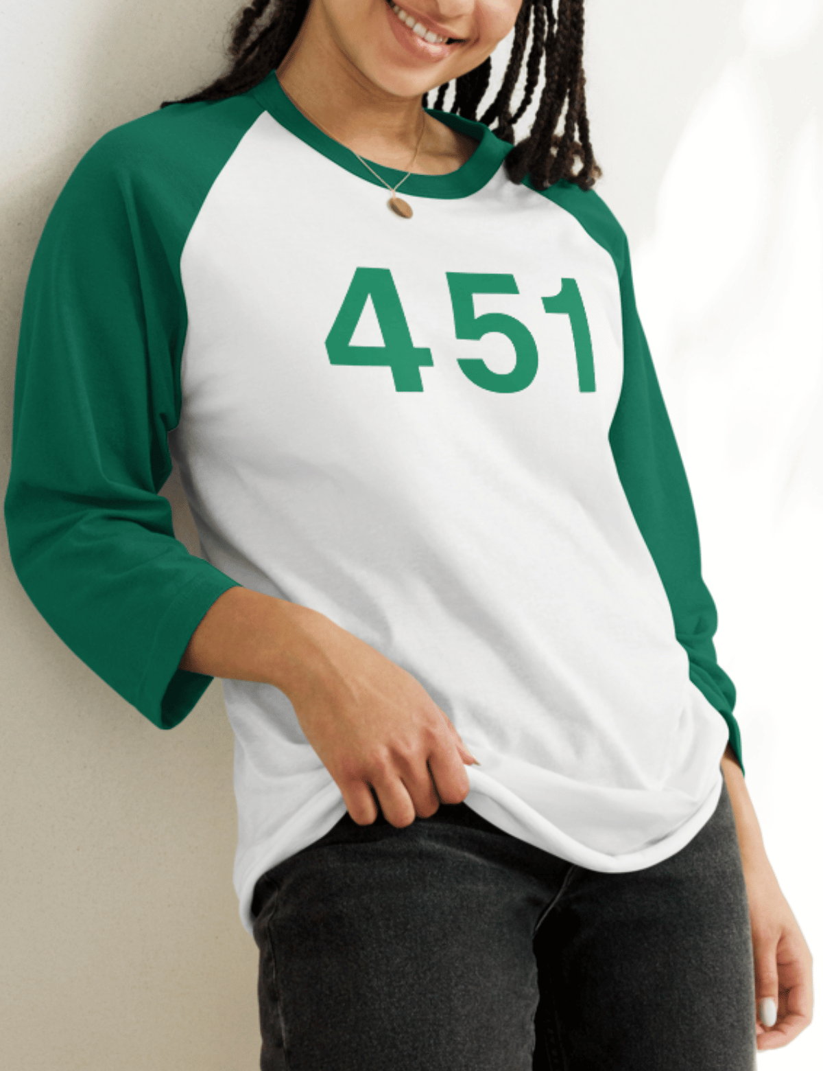 Player 451 Squid Game: The Challenge Raglan Tee Netflix Shop