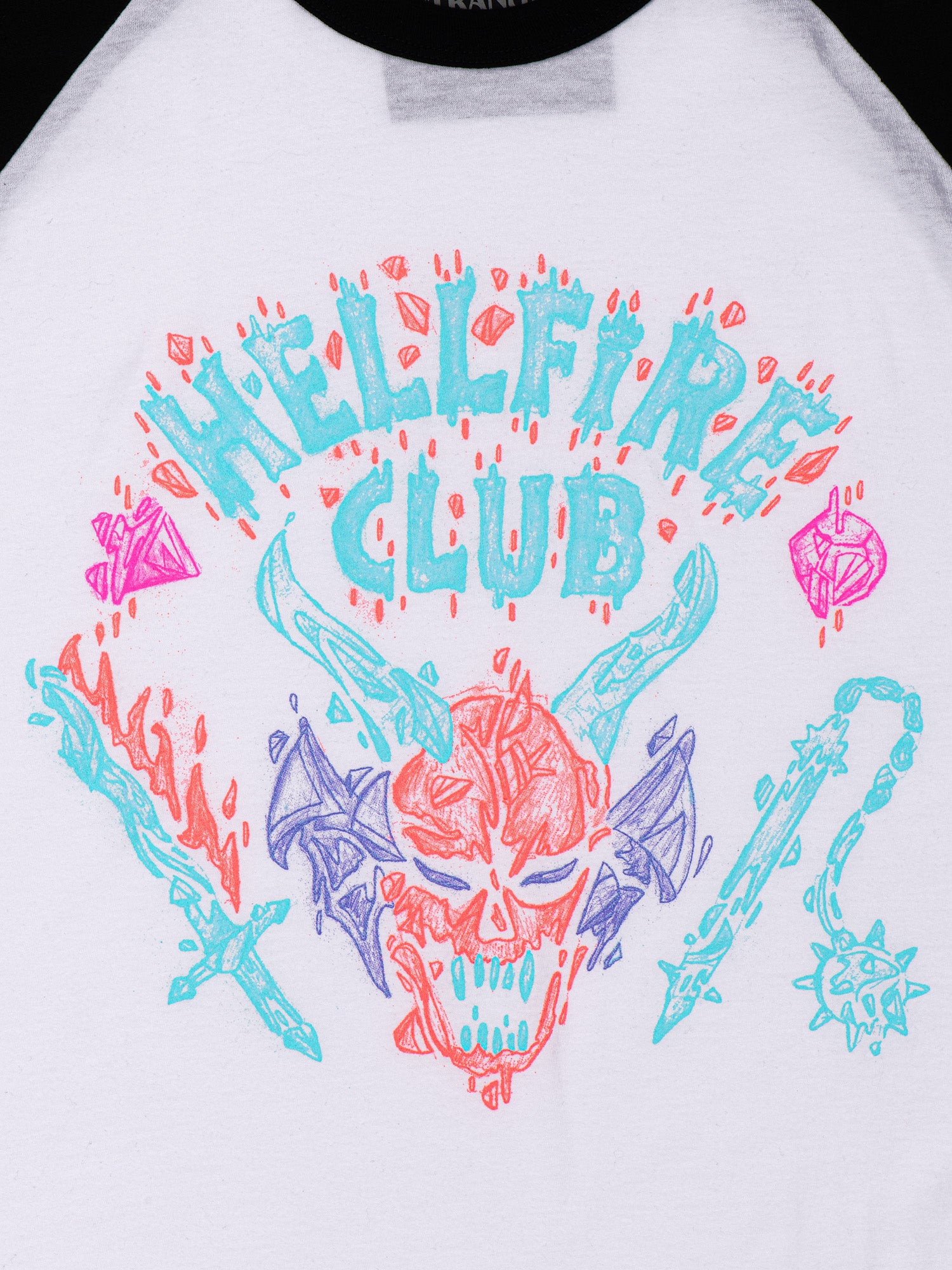 Stranger Things x Louis De Guzman Hellfire Club Raglan – Netflix Shop