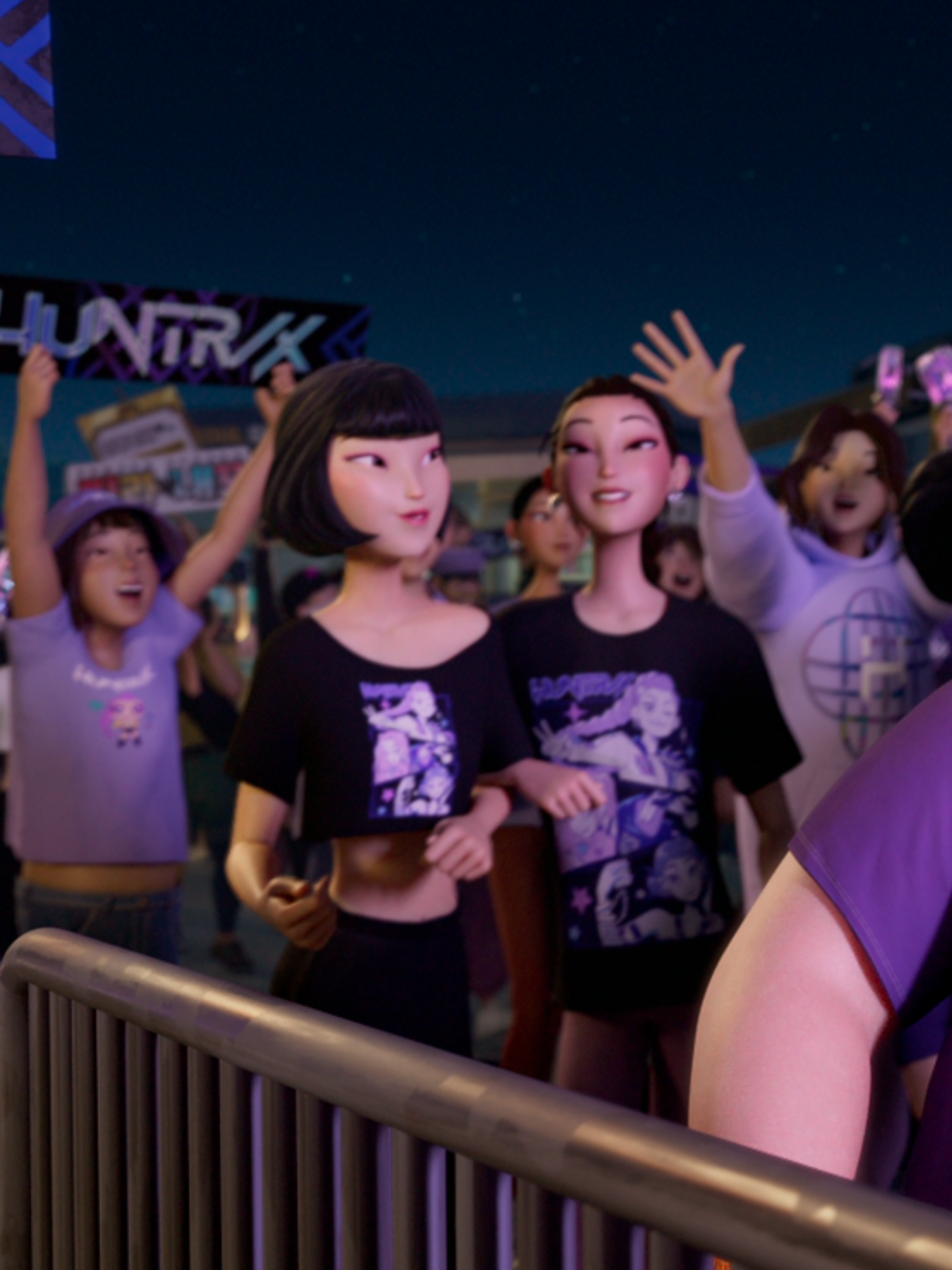 KPop Demon Hunters Huntrix Faded T Shirt | Netflix Shop