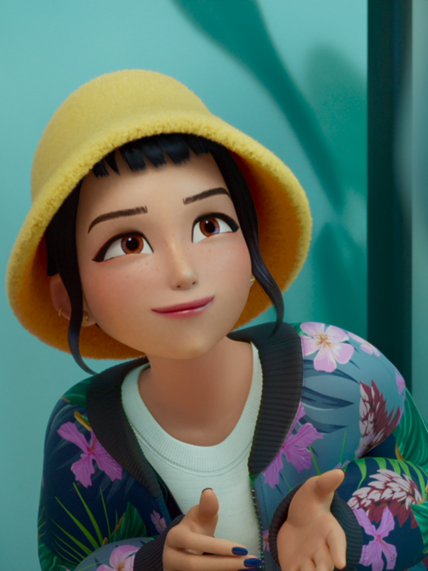 KPop Demon Hunters Zoey Tropical Print Bomber Jacket | Netflix Shop