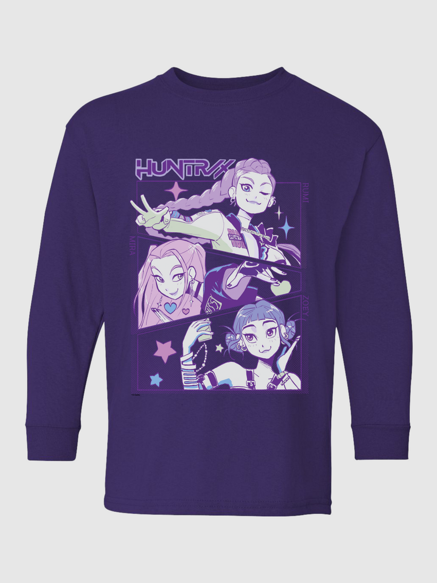 Ensemble Pantalon + T-shirt Fille - Dessin Animé Demon Hunters HUNTR/X, Manches Longues - 5