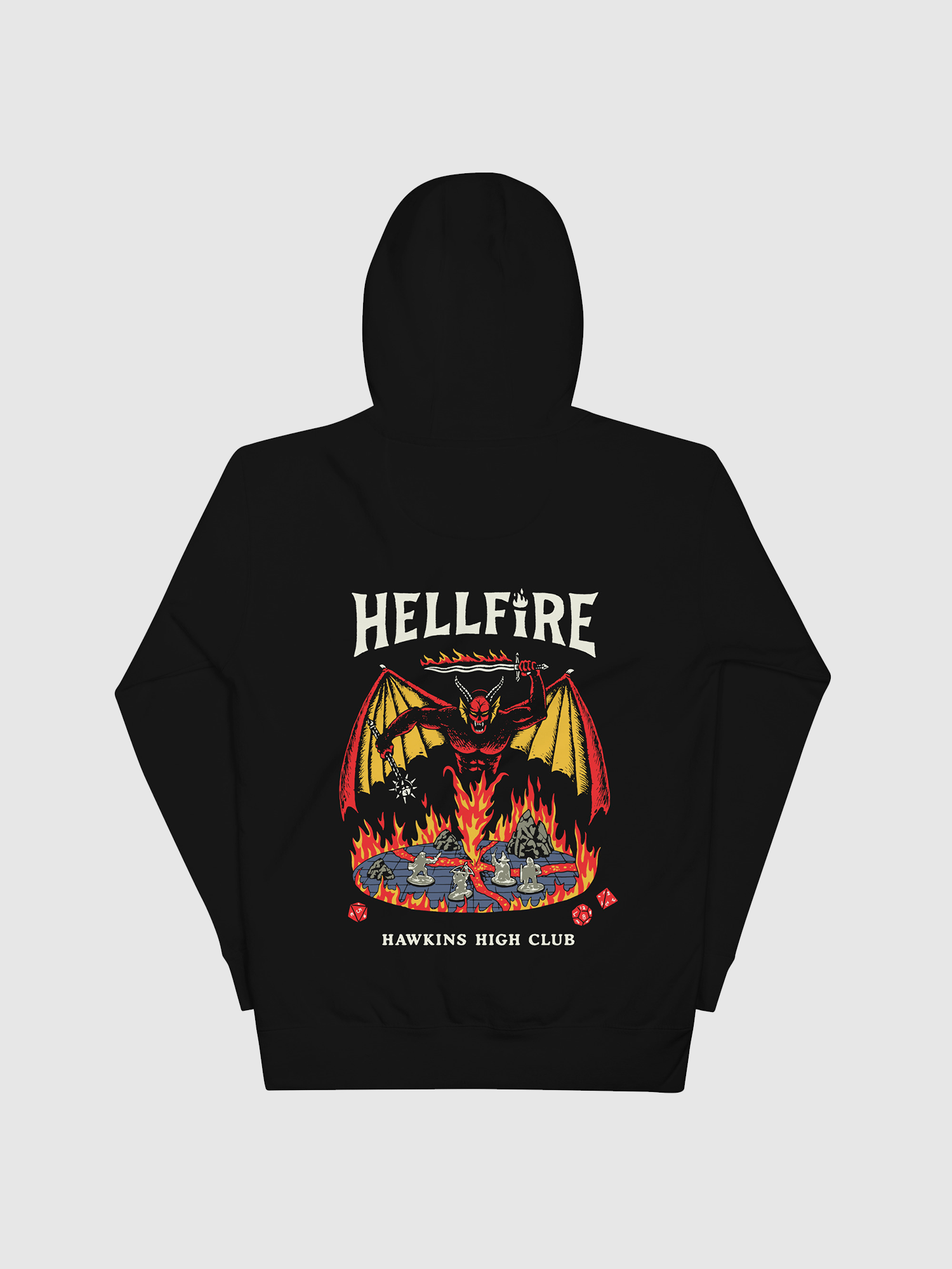 Stranger Things Hellfire Unisex Hoodie Black