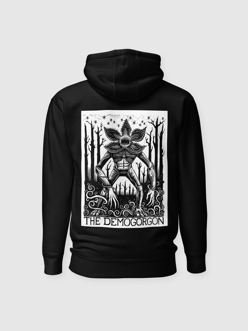 Stranger Things Flaming Logo Black Hoodie - Officially Licensed Men's & Women's Pullover (Medium) - View #9