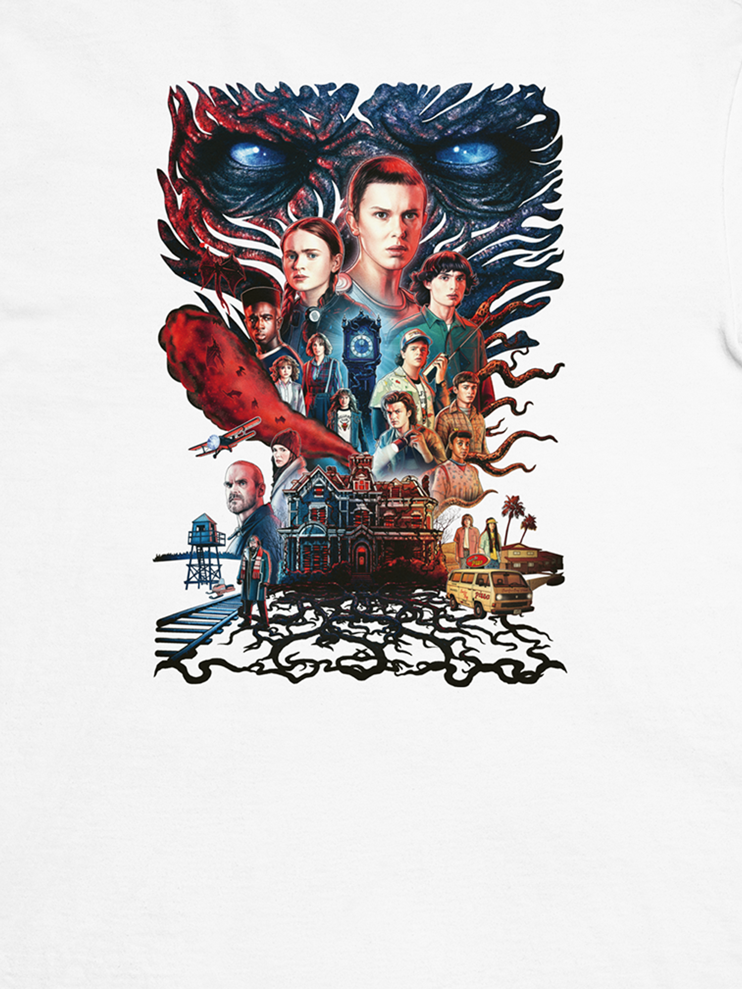 Stranger Things White T-Shirt | Netflix Shop Stranger Things White T-Shirt | Netflix Shop