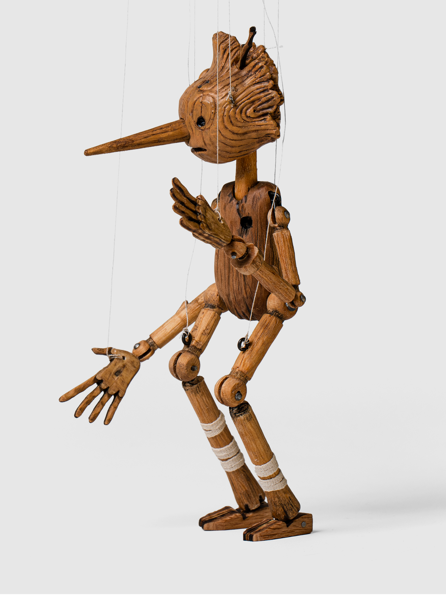 Italian Handmade Pinocchio Wooden Marionette