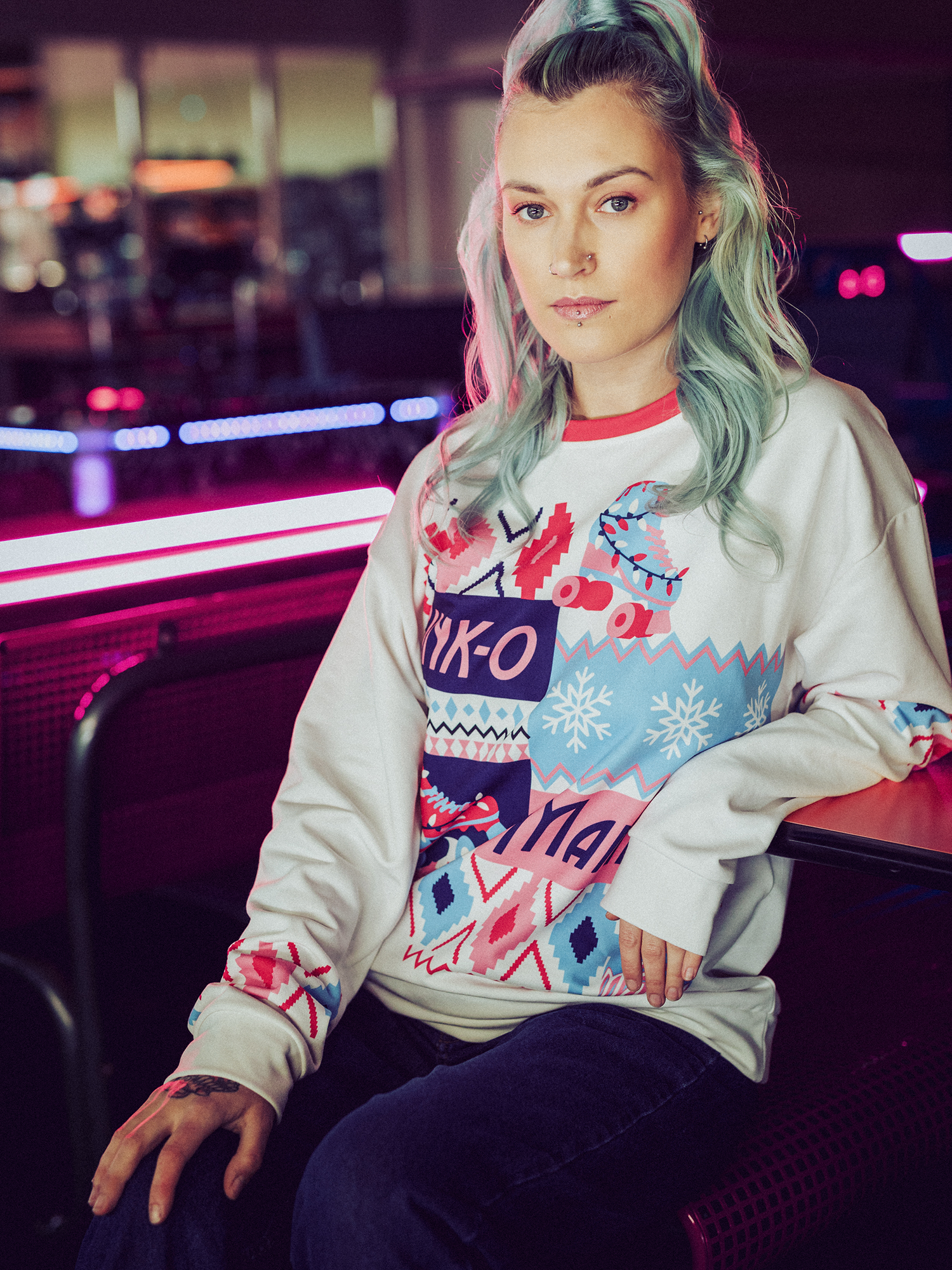 Stranger Things White Christmas Sweatshirt | Netflix Shop
